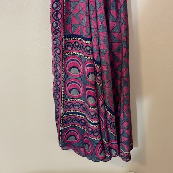 Contro corrente boho dress open back, spaghetti straps, elastic back, waist pink - Picture 3 of 10